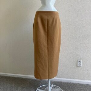 Sag Harbor tan wool maxi skirt size 14.